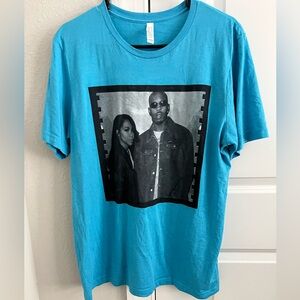 DMX & Aaliyah Bella Canvas Teal Graphic XL Tee